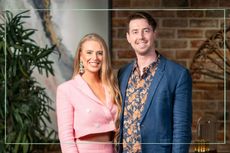 Tayla and Hugo posing together on Married at First Sight Australia