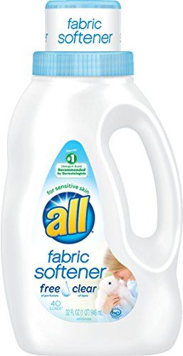 All Concentrated Fabric Softener Liquid, 40 Loads-Free & Clear-32 Oz