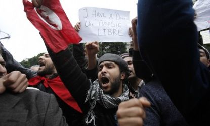 Tunisians protesters reportedly forced the autocratic President Zine el-Abidine Ben Ali to flee the country in what is being called the first successful contemporary Arab rebellion.
