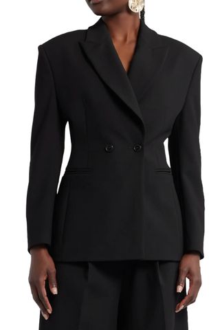 Megan Renee Structured Double Breasted Blazer