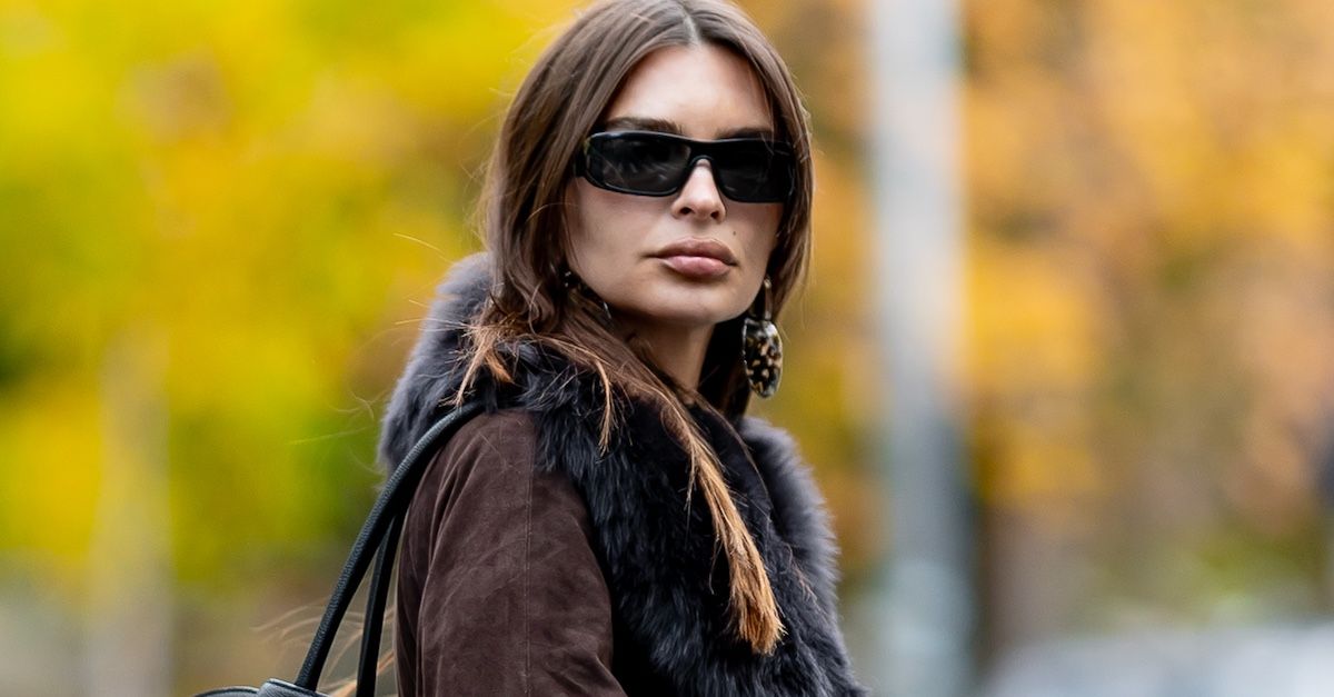 Emily Ratajkowski in NYC Wearing the Demellier New York Bag Emily Ratajkowski in NYC Wearing the Demellier New York Bag