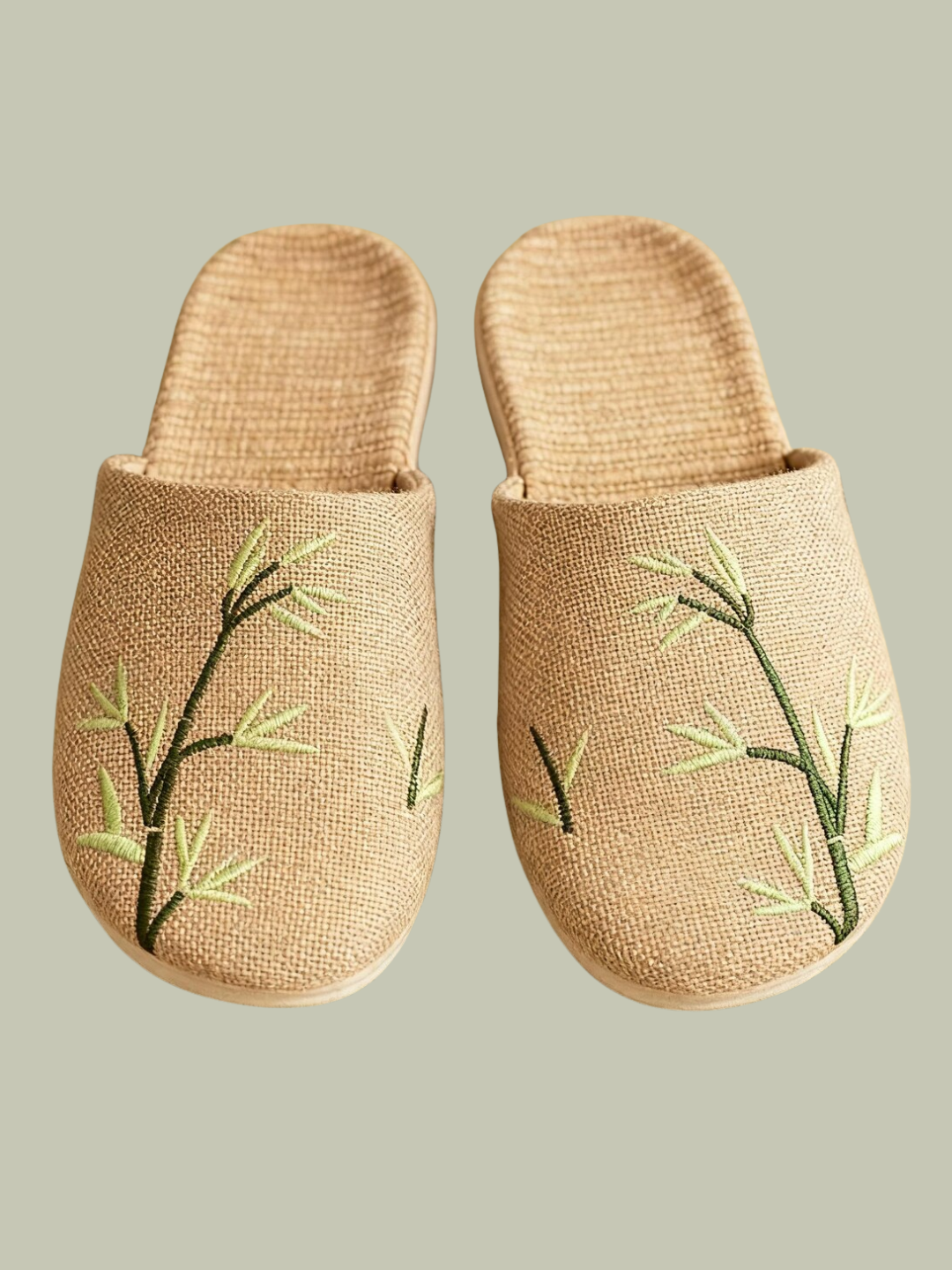 A pair of woven indoor Japanese shoes
