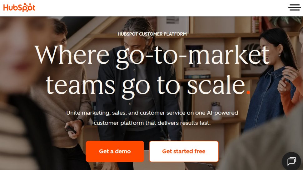 HubSpot website screenshot (March 2026).