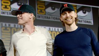 Tom Hiddleston and Paul Bettany at San Diego Comic-Con 2019