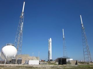 SpaceX's Falcon 9 and Dragon on Launch Pad, May 2012