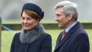 Carole Middleton and Michael Middleton attend the Sunday service at St Mary Magdalene Church