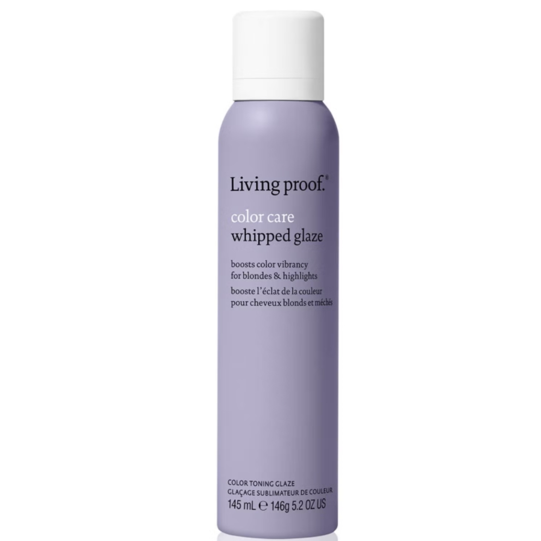 A product shot of the Living Proof Color Care Whipped Glaze Light, on a white background