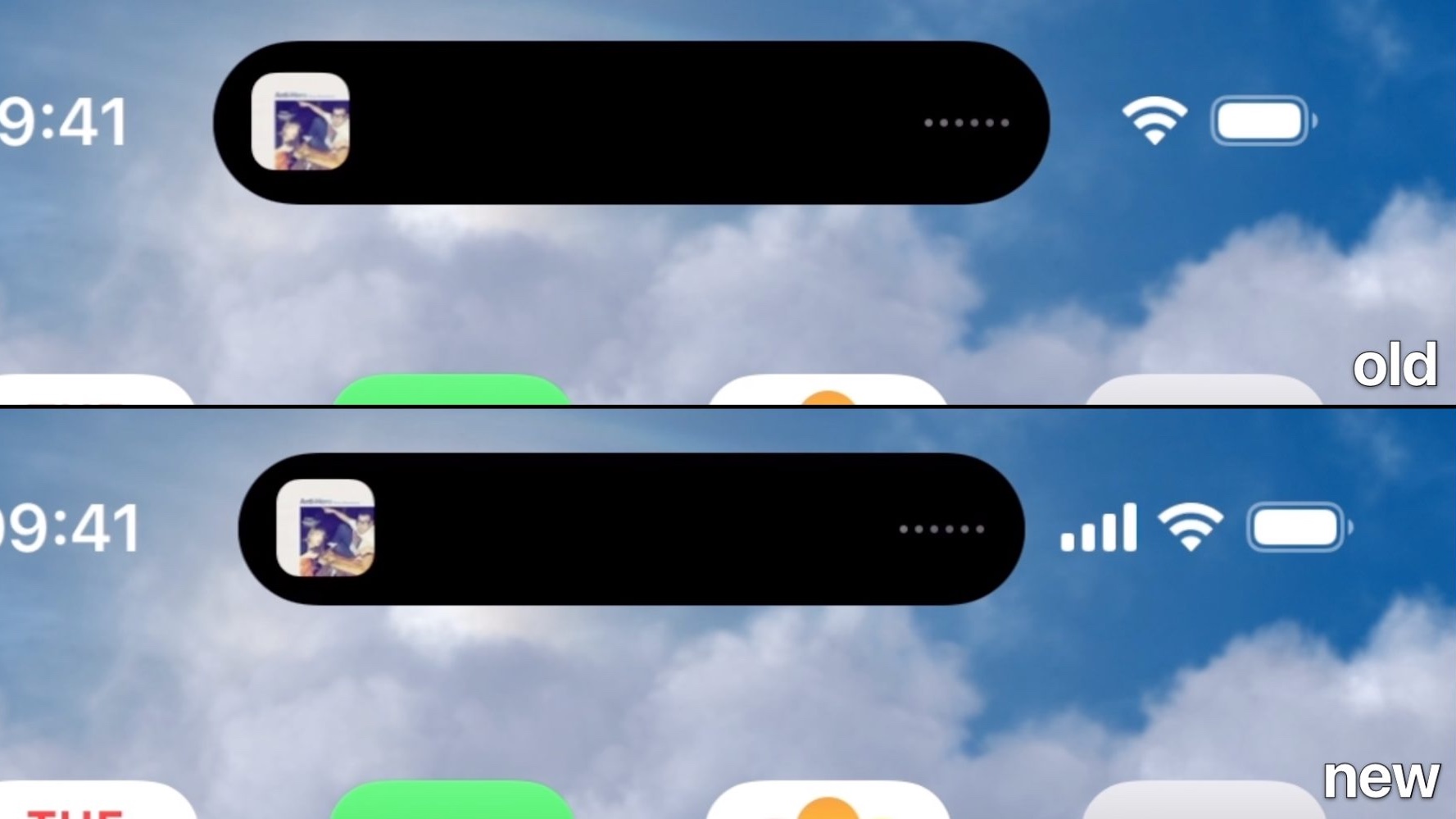 Tangkapan layar pulau dinamis iPhone 14 Pro