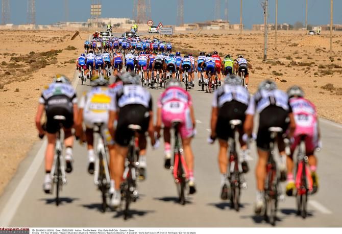 The Tour of Qatar is always broken up into echelons