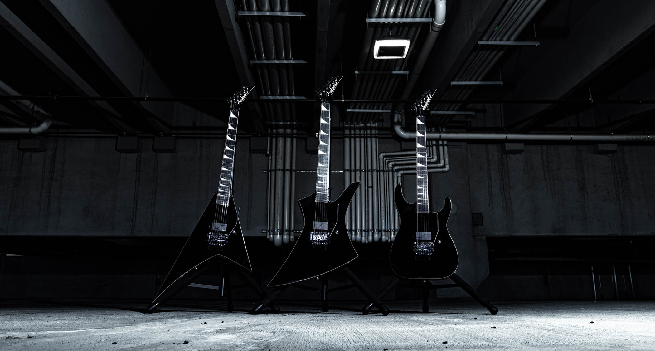 Jackson Pro Plus Pure Metal Series: the new limited range strips the Soloist, Rhoads and Kelly down with a single Fishman bridge humbucker, Floyd Rose and black finishes as standard