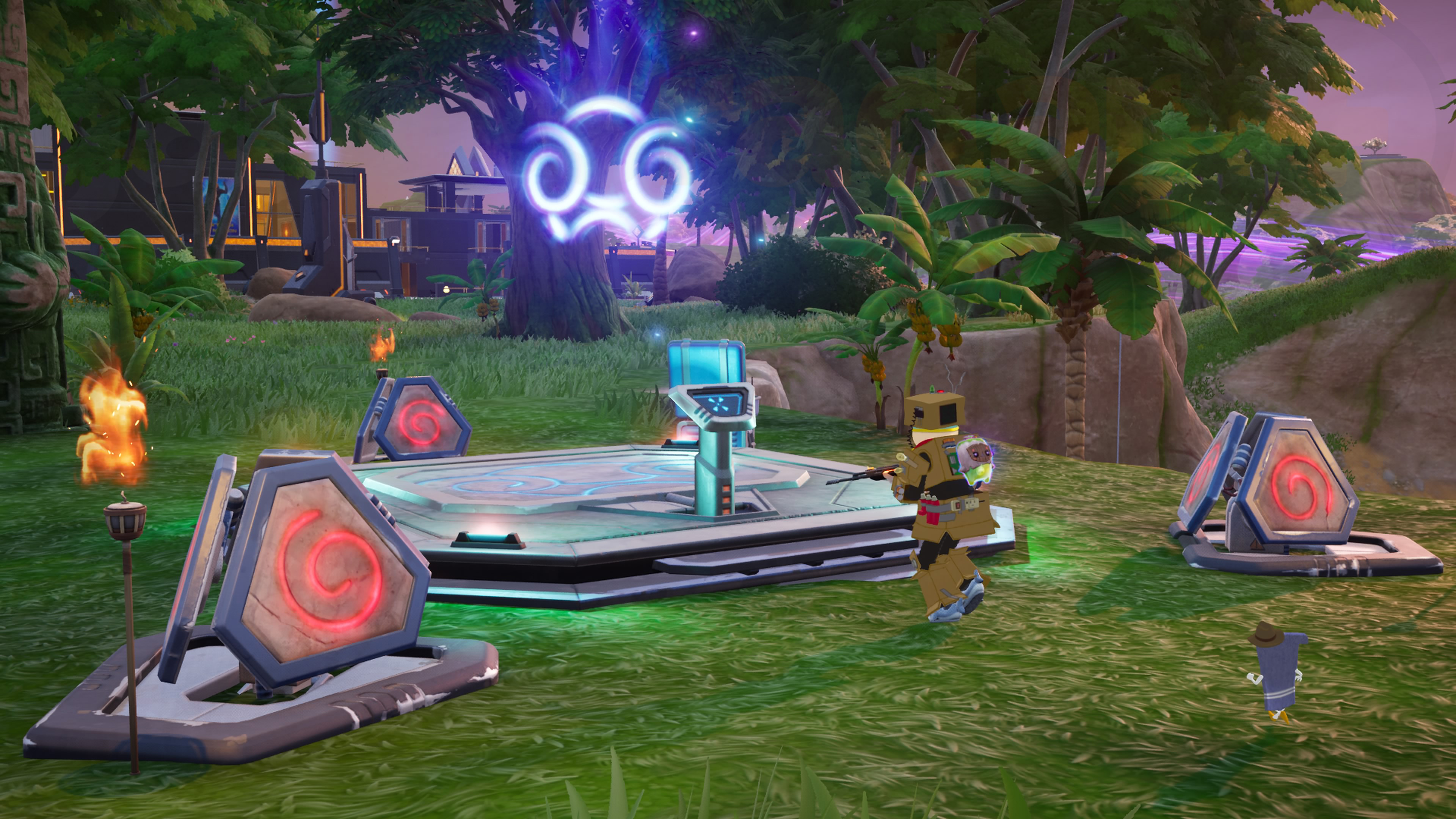A player arriving at a Fortnite Sprites Extraction Site