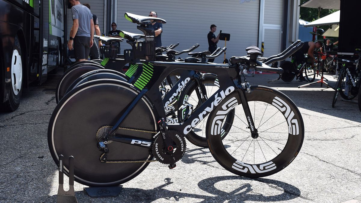 A look at the Cervelo P5 used by Dimension Data