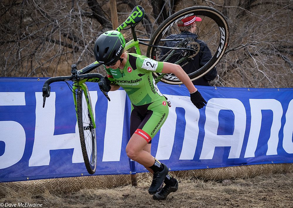 Kaitie Keough (Cannondale) owned third place and was fast on the running climb
