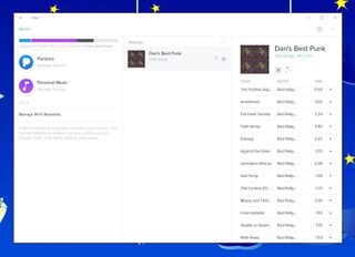 Syncing music with the Windows 10 (UWP) Fitbit app.