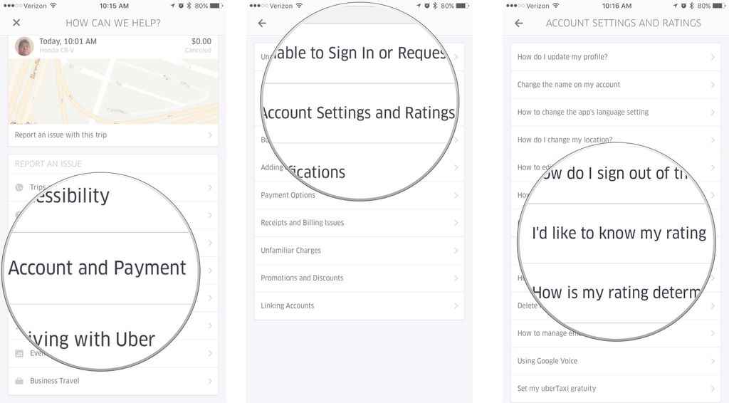 How to check your passenger Uber rating | iMore