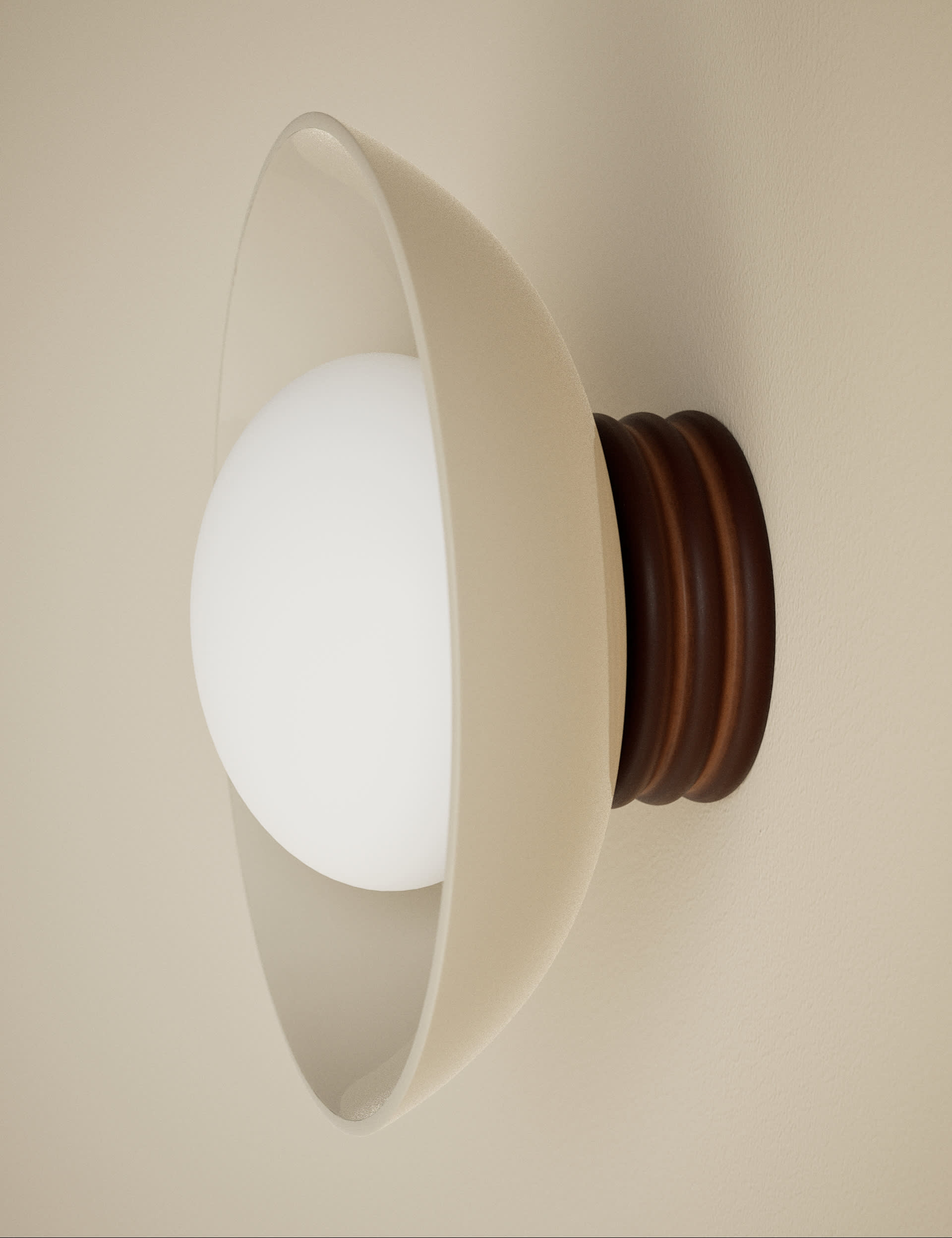 Wooden Ribbed Wall Light