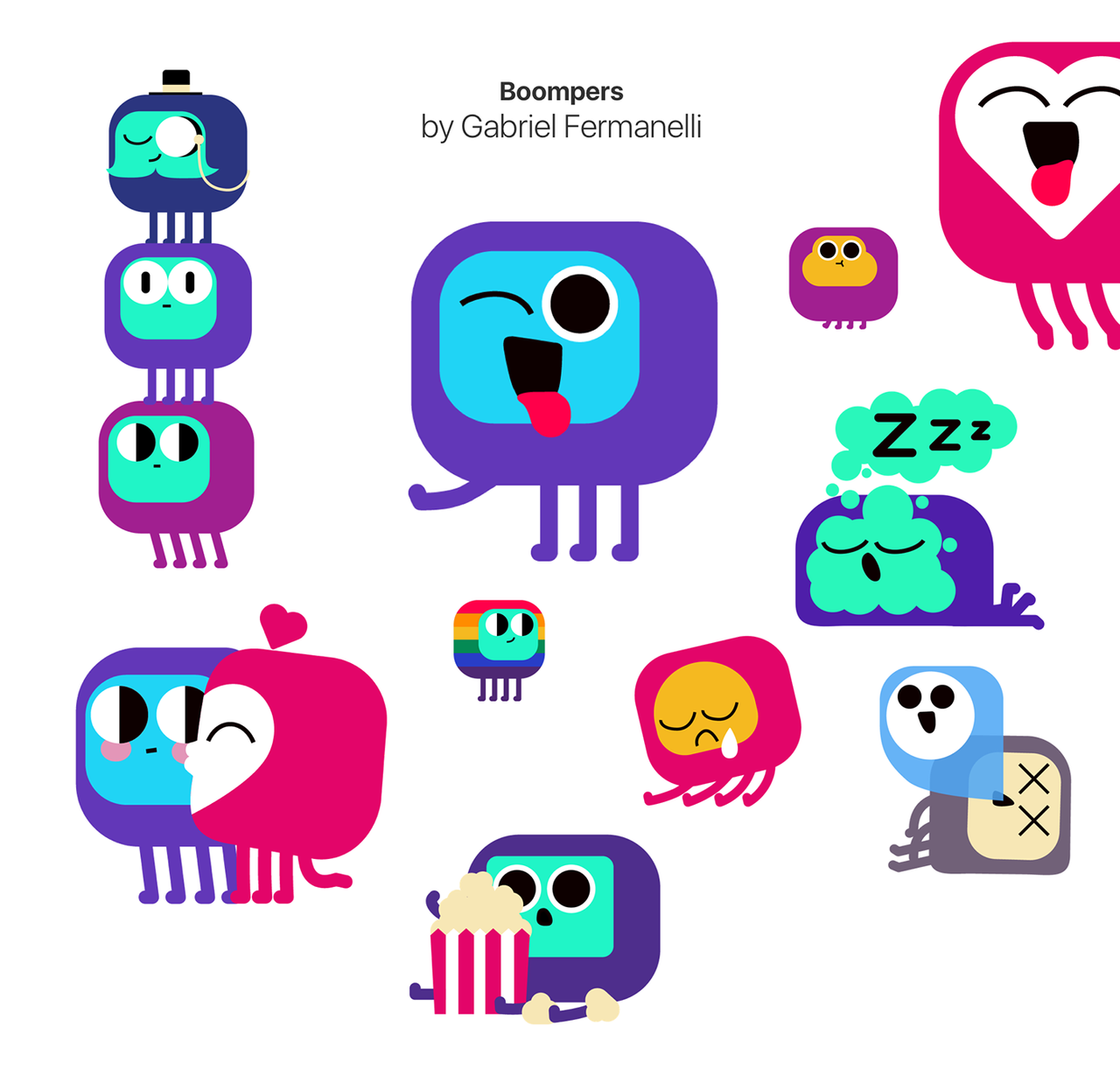 Fermanelli describes the Boompers as minimalistic, cute, and brave.