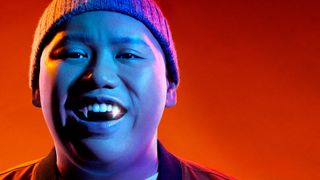 Reginald the Vampire key art featuring Jacob Batalon with vampire fangs