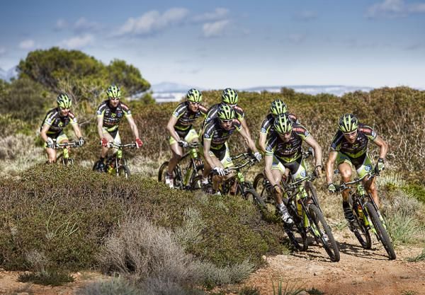 A training ride at the Multivan Merida Mountain Bike Team training camp.