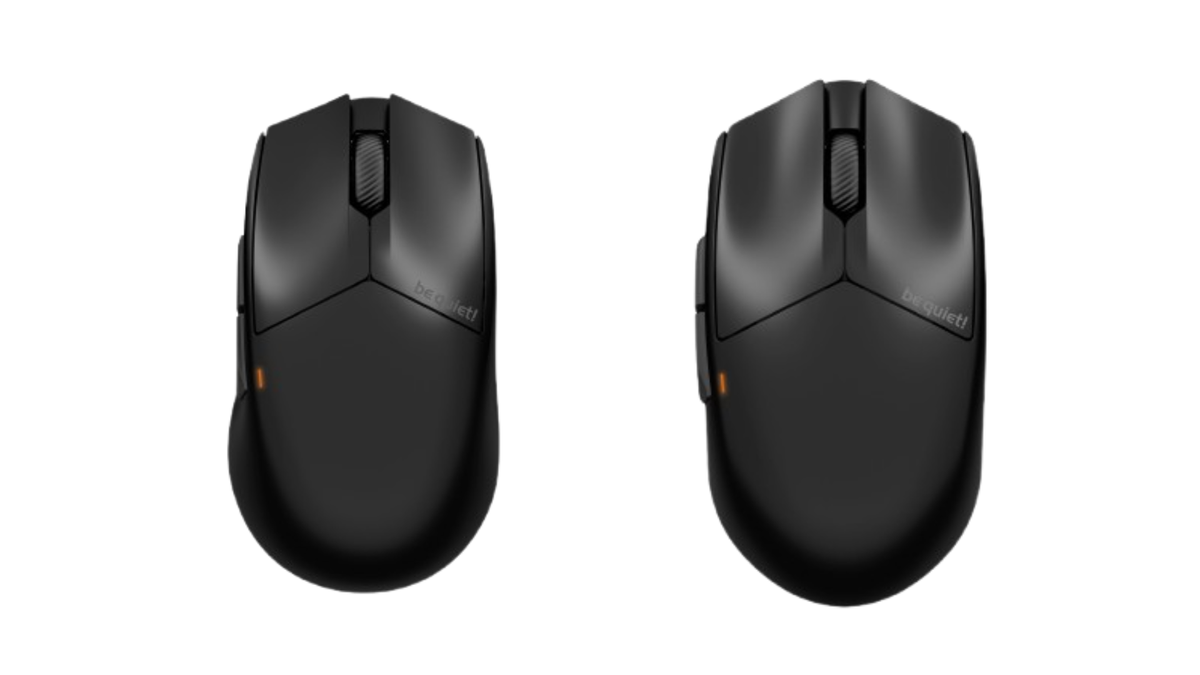 Be Quiet! Dark Perg Ergo (on the left) and Dark Perk Sym (on the right) on a white background