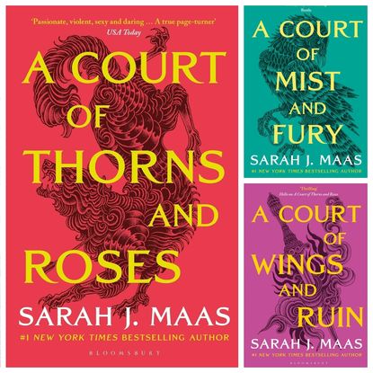 a collage of acotar book covers