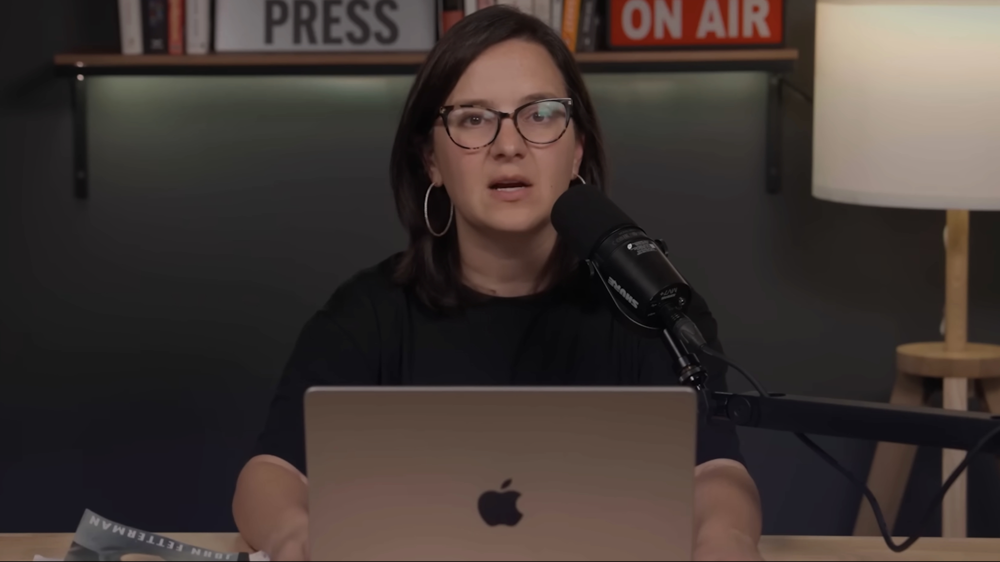Bari Weiss speaks during a segment on The Free Press.