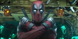 Wade Wilson/Deadpool (Ryan Reynolds) makes X-Force symbol in Deadpool 2 (2018)