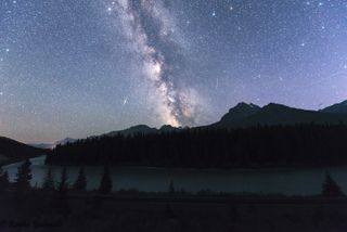 Milky Way and Meteors by Yadavalli