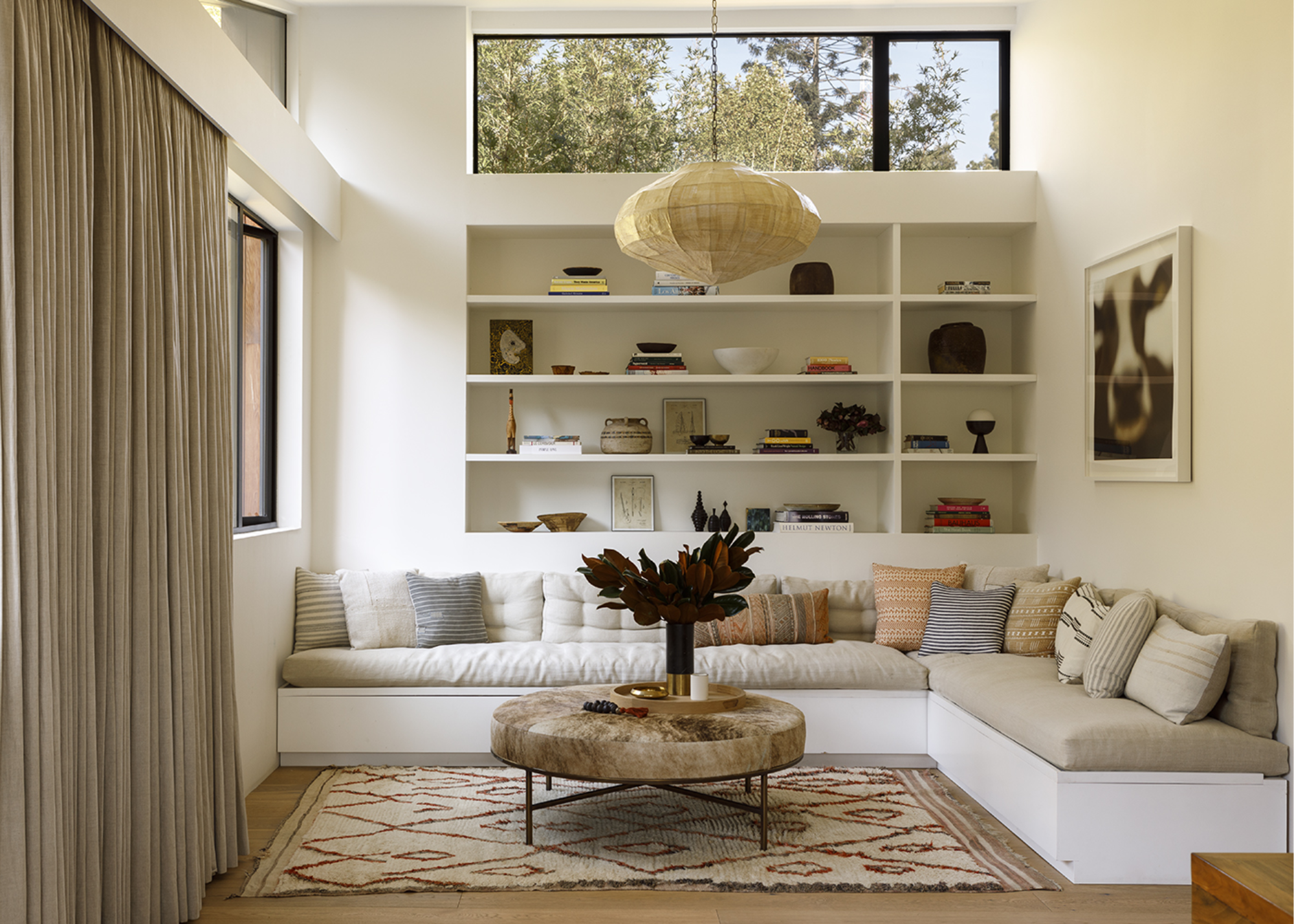 A small living room designed to feel bright and airy