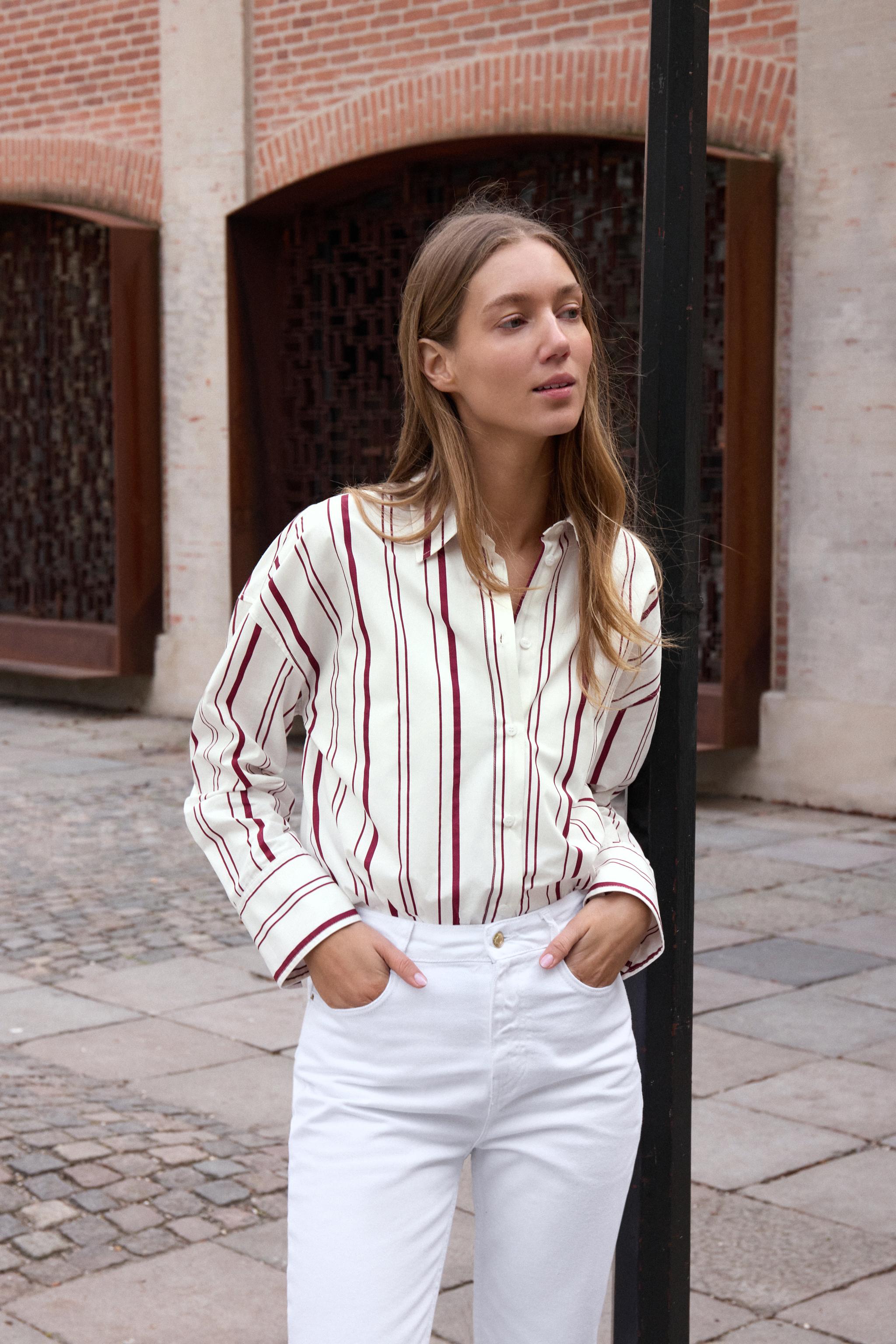 Striped Poplin Shirt