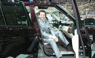 Gerry McGovern sitting inside the Range Rover Autobiography Ultimate