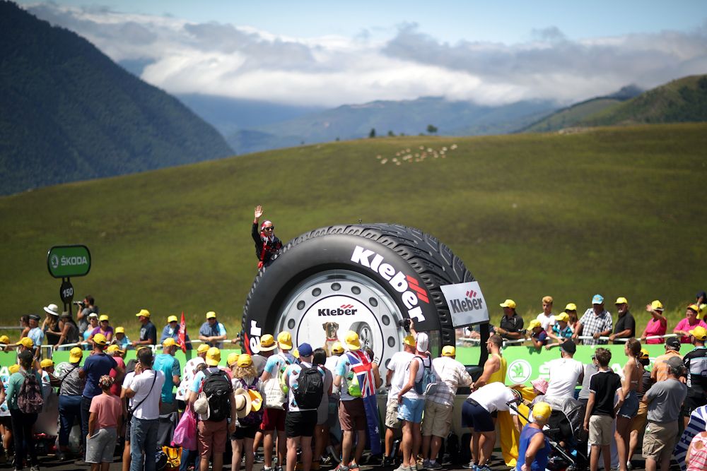 Big wheels rolling though the Pyrenees.