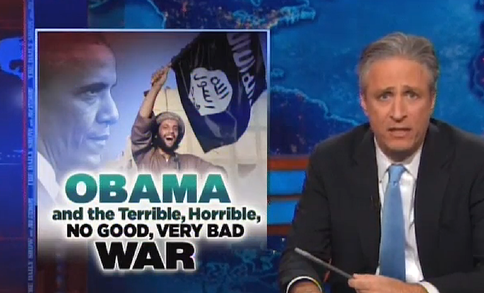 Jon Stewart knocks Obama for letting Syria&amp;#039;s Kobani fall to ISIS