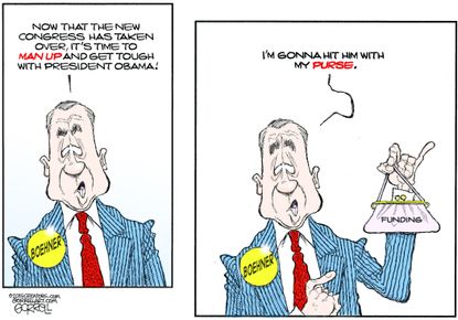 Political cartoon U.S. Congress Boehner
