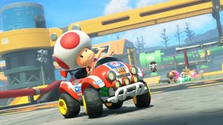 Mario Kart World screenshot featuring Toad