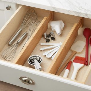 Bamboo drawer dividers