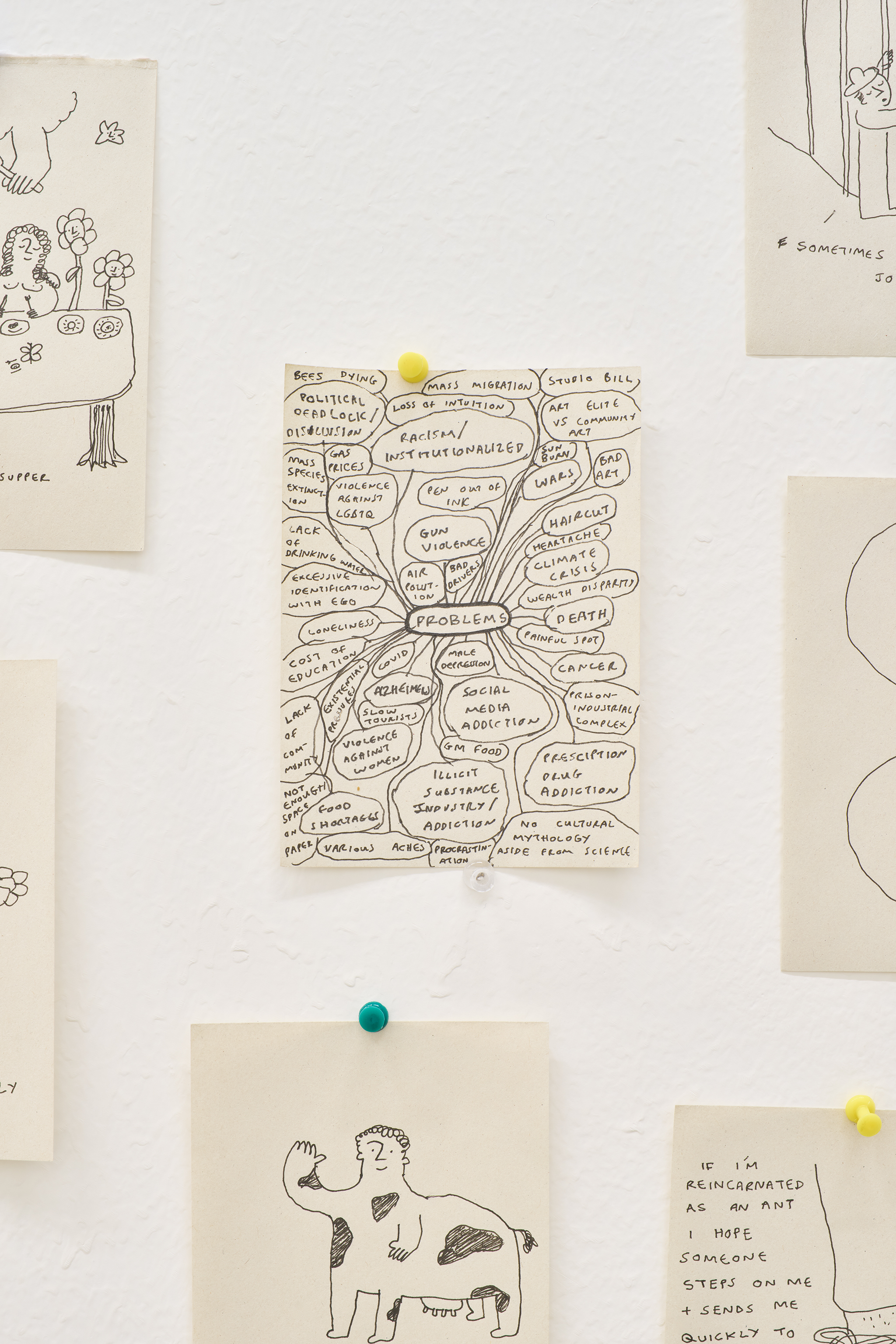 illustrations on the wall