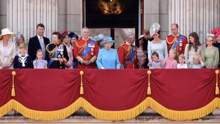 The Royal Family on the Buckingham Palace balcony.