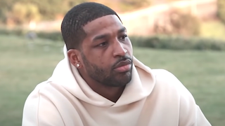 Tristan Thompson talks to Khloe Kardashian (not pictured) on Keeping up with the Kardashians.