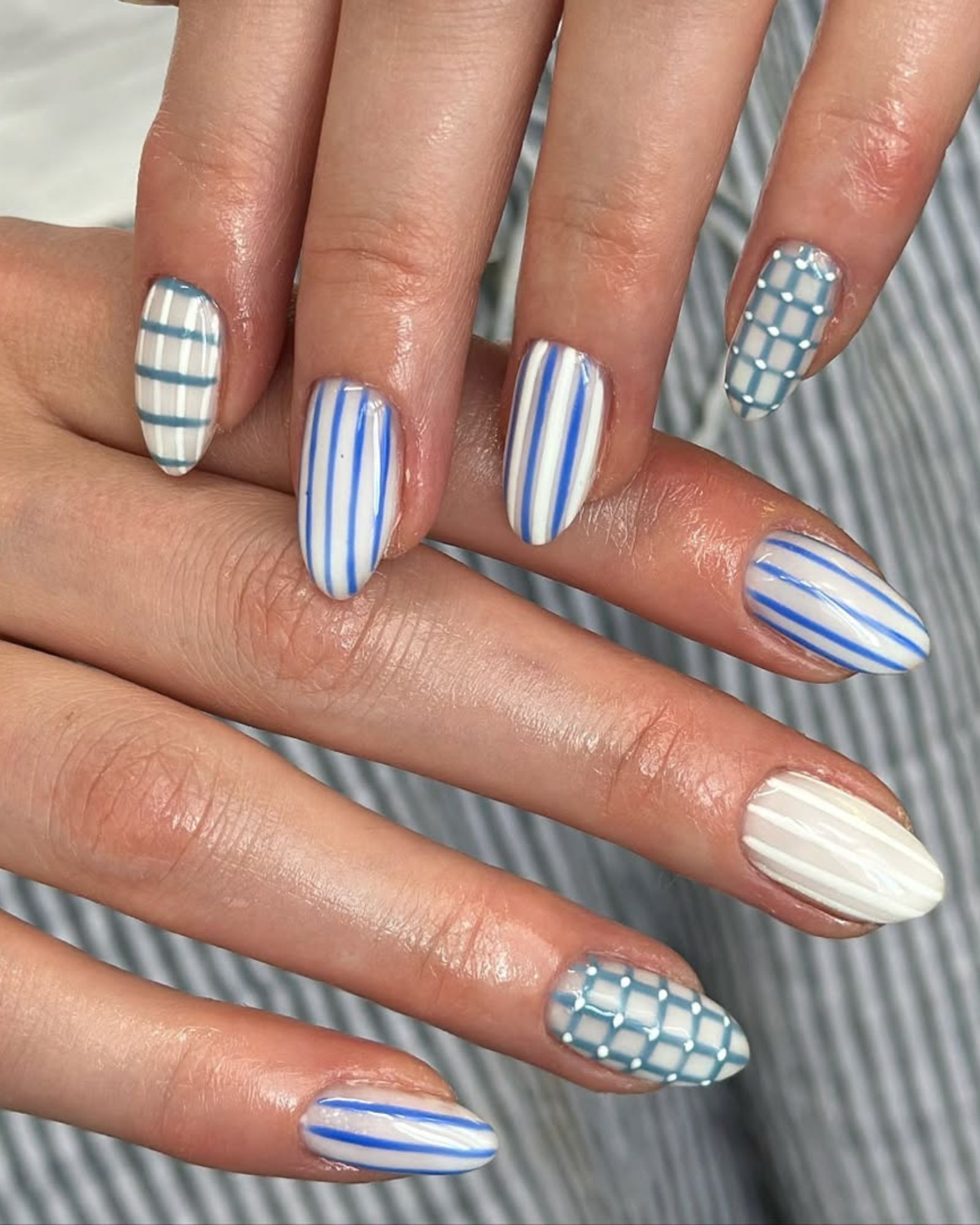 Striped Nail Art @_citre