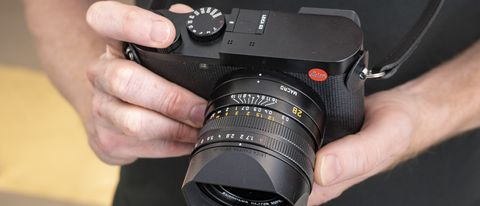 Leica Q3 camera in the hand