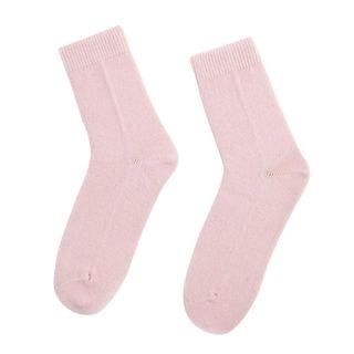 Unisex Cashmere Rib Knit Bed Socks