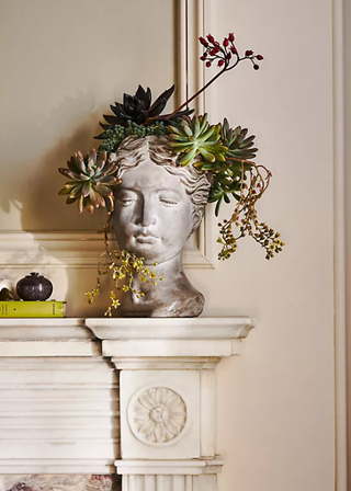 Grecian bust vase from Anthropologie