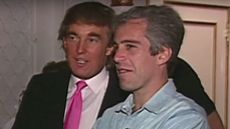 Donald Trump partying with Jeffrey Epstein