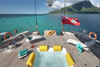 Spa pool on the aft of a superyacht