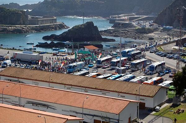 The start was straight up from the ocean but fortunately for the rider it was neutralised.