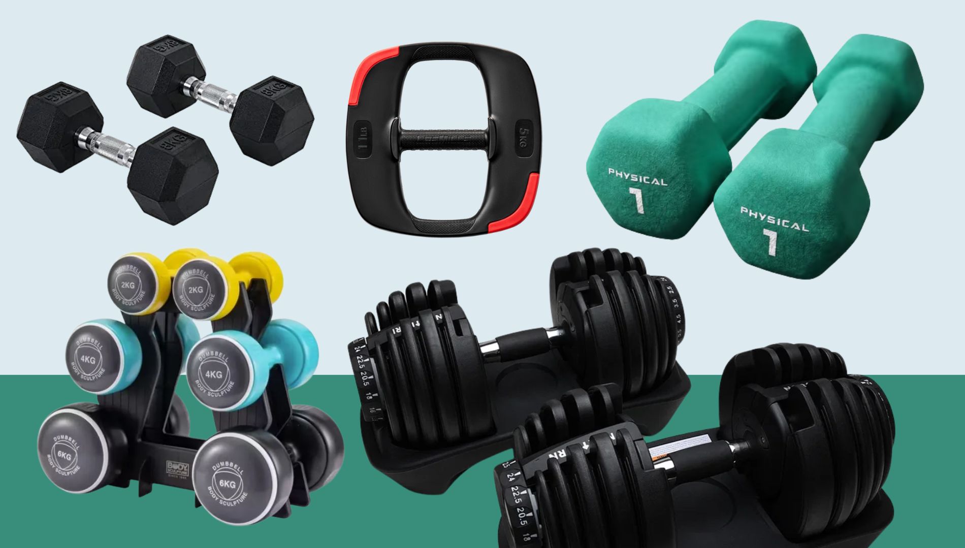 A selection of the best dumbbells tried and tested in 2026