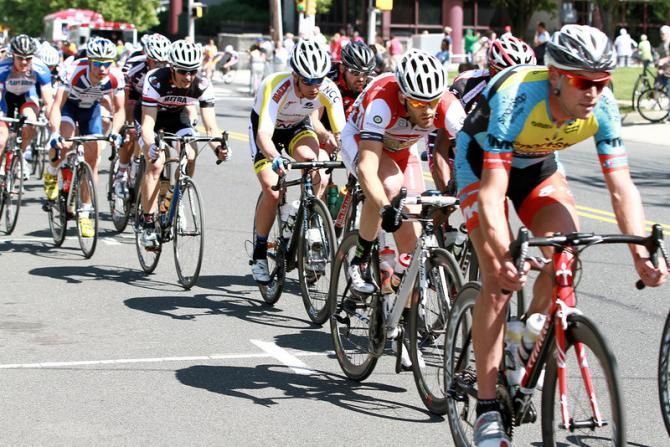 . Bobby Lea (Team SmartStop- Mountain Khakis) takes a pull as Hilton Clarke (United Healthcare Pro Cycling Team) saves his legs