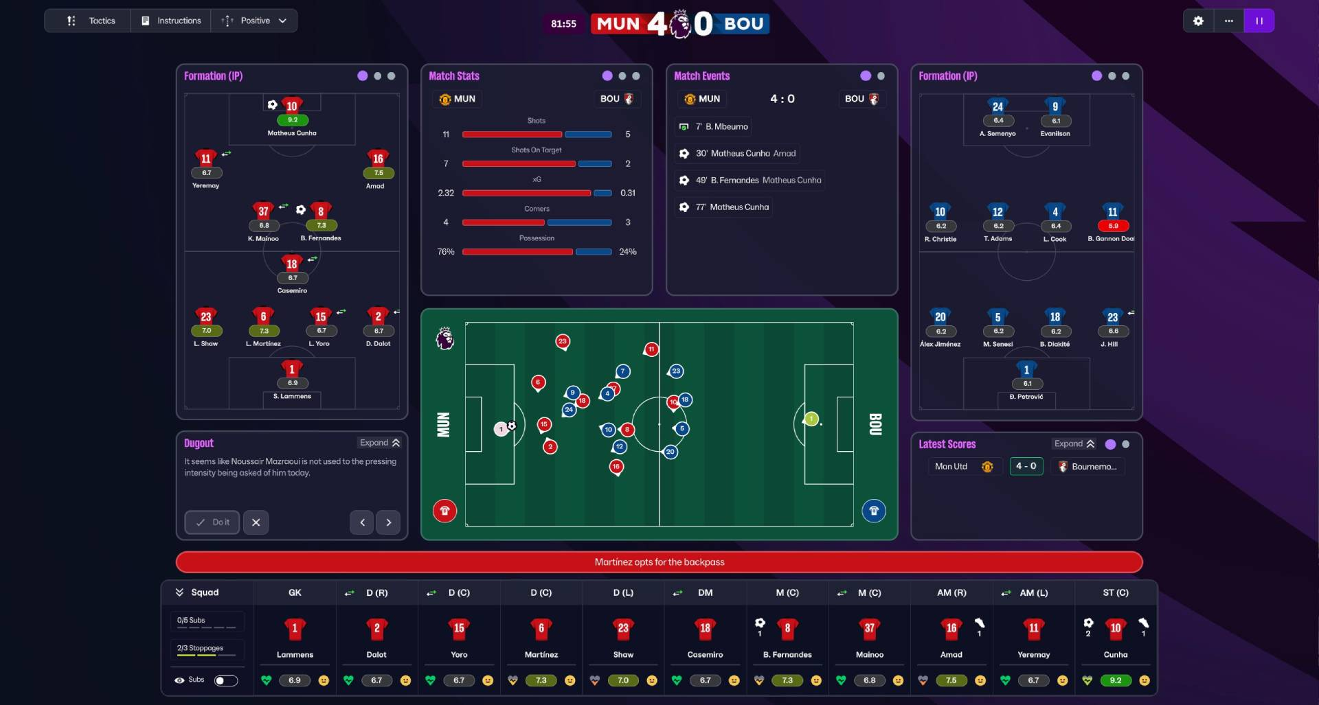 A screenshot from Football Manager 26