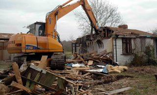 'The old shack is demolished in a day'